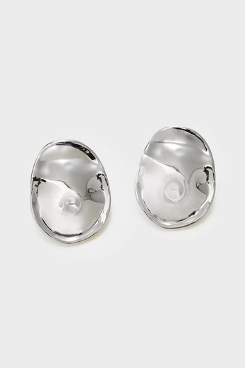 Boucles D'oreilles KOOKAI Argenté Mat - Pendantes - Fermoir Clip - Alliage - Neuf Avec étiquettes