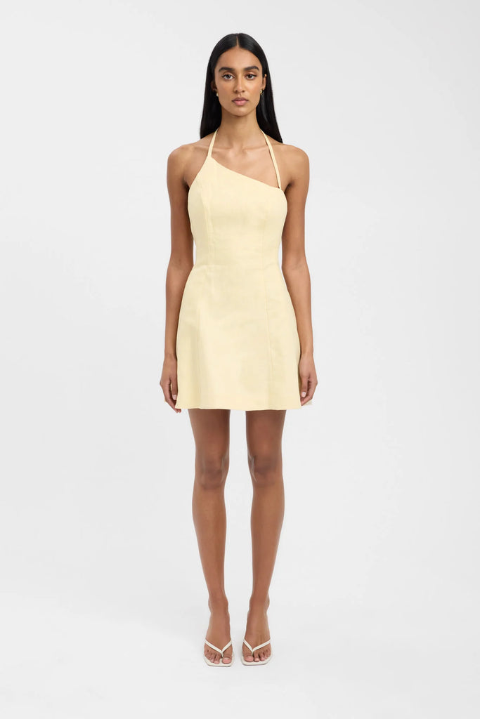 Palm One Shoulder Mini Dress